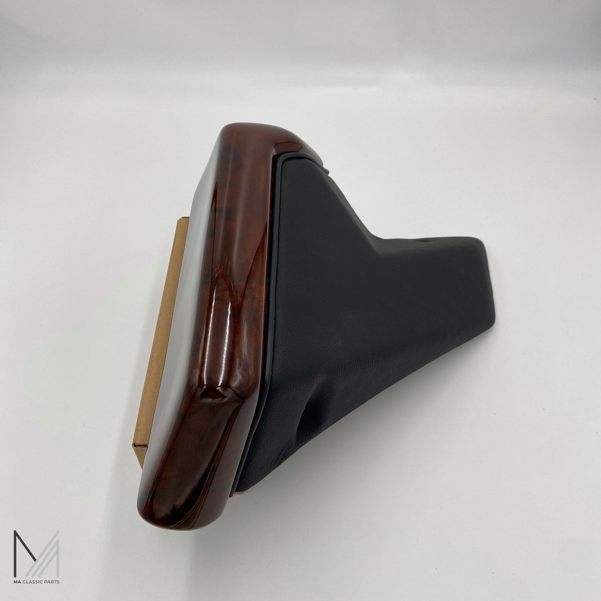Telefonkonsole Mercedes Benz W124 Wurzelholz Leder Schwarz NEU – Ansicht 3