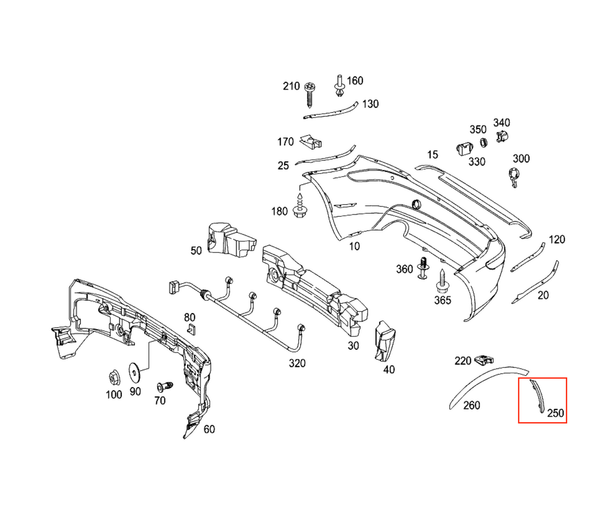 Mercedes-Benz AMG Heckstoßstange Erweiterung Set Carbon R171 – A1716900530 – Ansicht 4