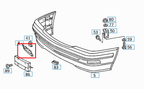 Mercedes-Benz R129 SL Abdeckung Abschlepphaken 3D-Print – A1298800005 – Ansicht 2