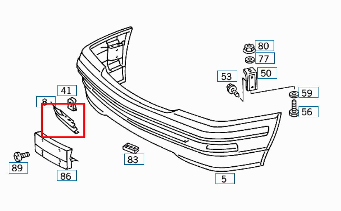 Mercedes-Benz R129 SL Abdeckung Abschlepphaken 3D-Print – A1298800005 – Ansicht 2
