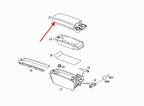 Mercedes-Benz Mittelkonsole Armlehne Schlossklammer R230 NEU – A2306801639 – Ansicht 4