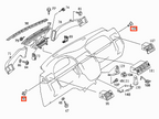 Mercedes-Benz W163 Armaturenbrett seitlich Grill li. od. re. Schwarz – A1638310152 – Ansicht 5