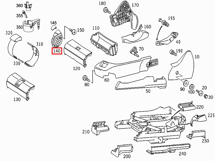 Mercedes W215 CL Sitzverkleidung vorne L/R Alle Farben A2159181330 – Ansicht 4