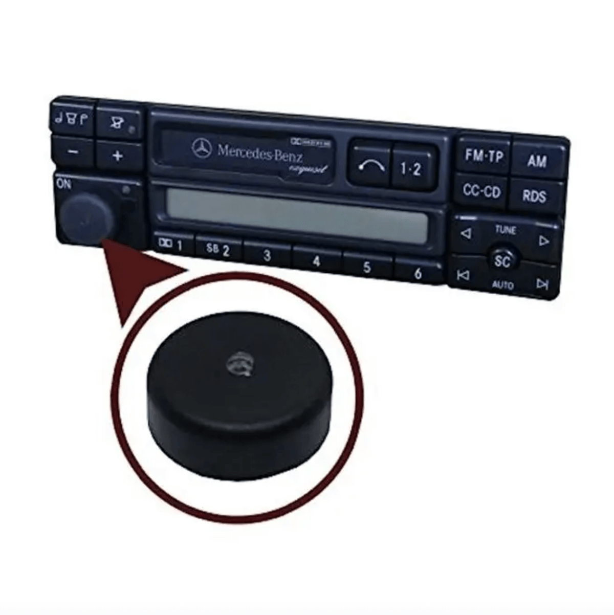 Mercedes-Benz Radioknopf W124 W126 W140 W210 – A0038205686 – Ansicht 2