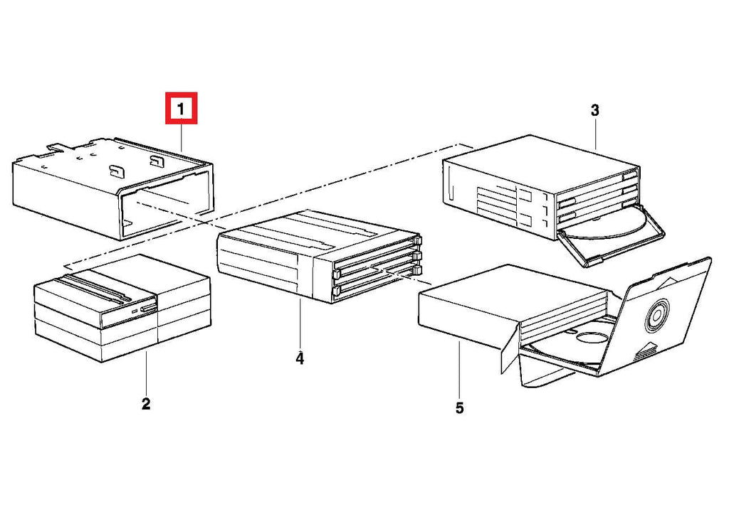 BMW E36 Glovebox Halterung für CD Fach Schwarz – Ansicht 4