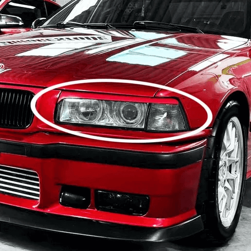 BMW Scheinwerferblende böser Blick E36 NEU – Ansicht 7