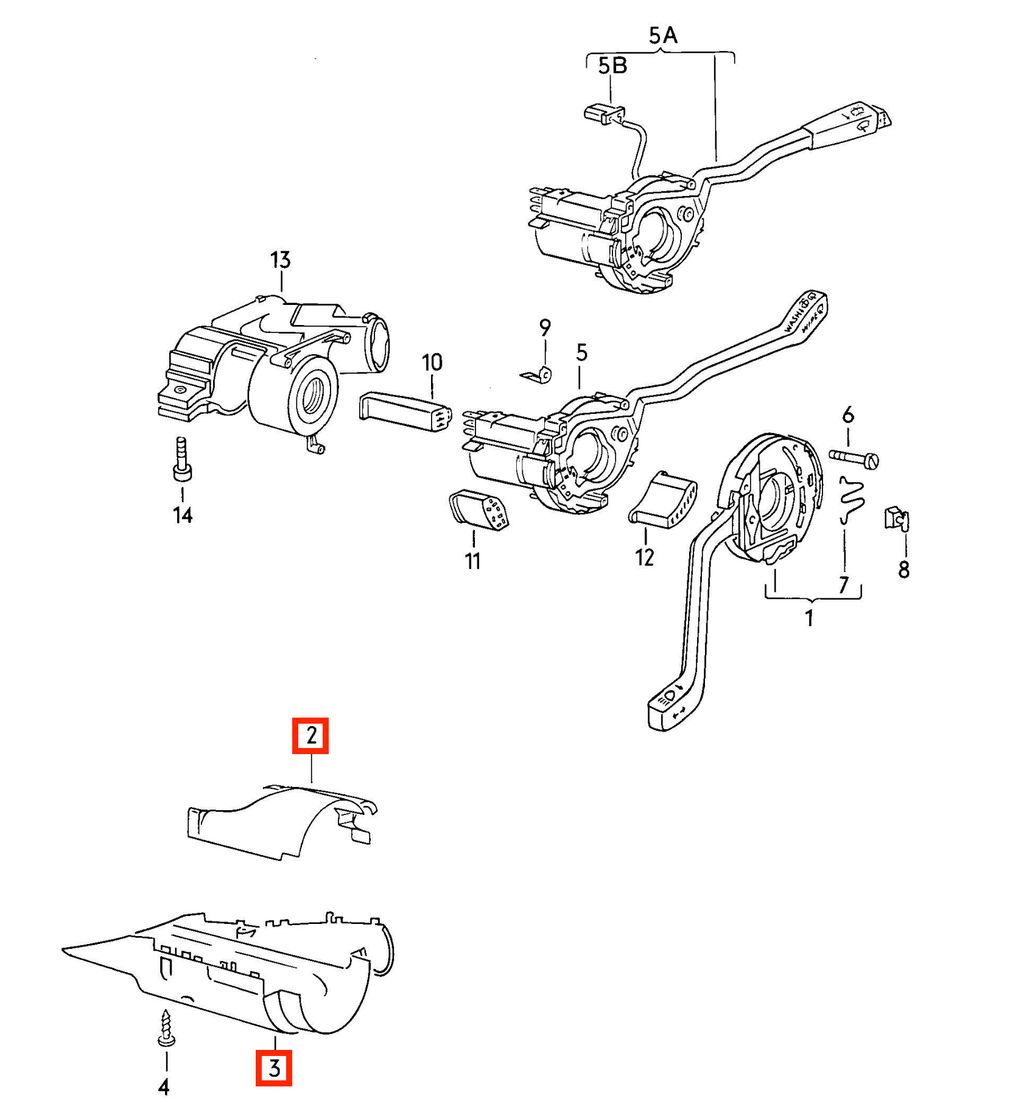 Audi Lenksäulenverkleidung 80 90 Coupe Quattro Typ 81 85 NEU – Ansicht 6