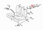 Mercedes-Benz R129 Hinten Sitz Polster hinten Rückenlehne Abdeckung – A1299240037 – Ansicht 4
