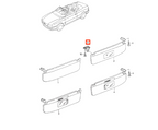 Audi Cabrio 80 Cabrio Sonnenblende li. u. re. Clip Schwarz – Ansicht 3