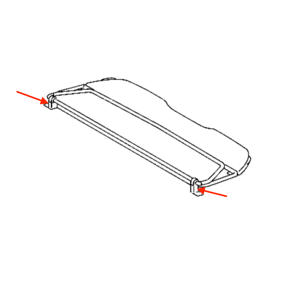 Mercedes-Benz Windschott Distanzscheiben 2er-Satz A124 Cabrio NEU – A1248600274 – Ansicht 5