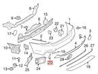 BMW F80 F82 F83 M3 M4 hinten Stoßstange seitlich Grid Grill li. od. re. Schwarz – Ansicht 4