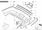 BMW E46 Luft Pressure Düse Kofferraum Grill Abdeckung Schwarz – Ansicht 4