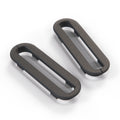 Porsche 924 944 968 Gurtführung Rosette Set von Schwarz
