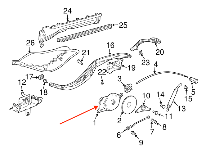 Porsche Boxster Verdeckgetriebe-Zahnrad Reparaturset von li. u. re. – Ansicht 4