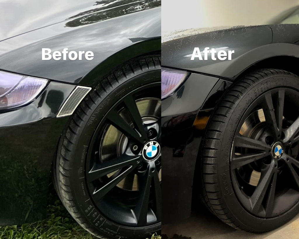 BMW Z4 Seitlich Marker Zierleiste Abdeckung Set von li. u. re. Schwarz Saphir