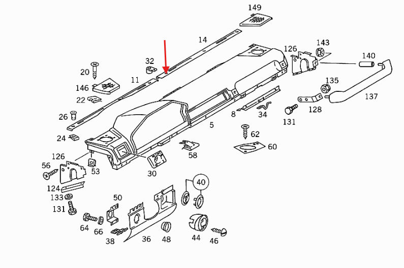 Mercedes-Benz Armaturenbrett-Schraubenabdeckungen 10er-Satz G-Klasse W463 NEU – A4636890030 – Ansicht 4