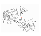 Mercedes-Benz Lautsprecherabdeckung Türverkleidung vorne hinten W140 C140 NEU – A1407271588 – Ansicht 4