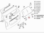 Mercedes-Benz W211 Hinten Fenster Wischer unten Abdeckung Version B Schwarz – A2117420130 – Ansicht 4