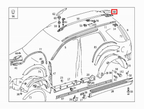Mercedes-Benz Hinten Dachreling-Abdeckung Schwarz W163 – A1638490503 – Ansicht 4