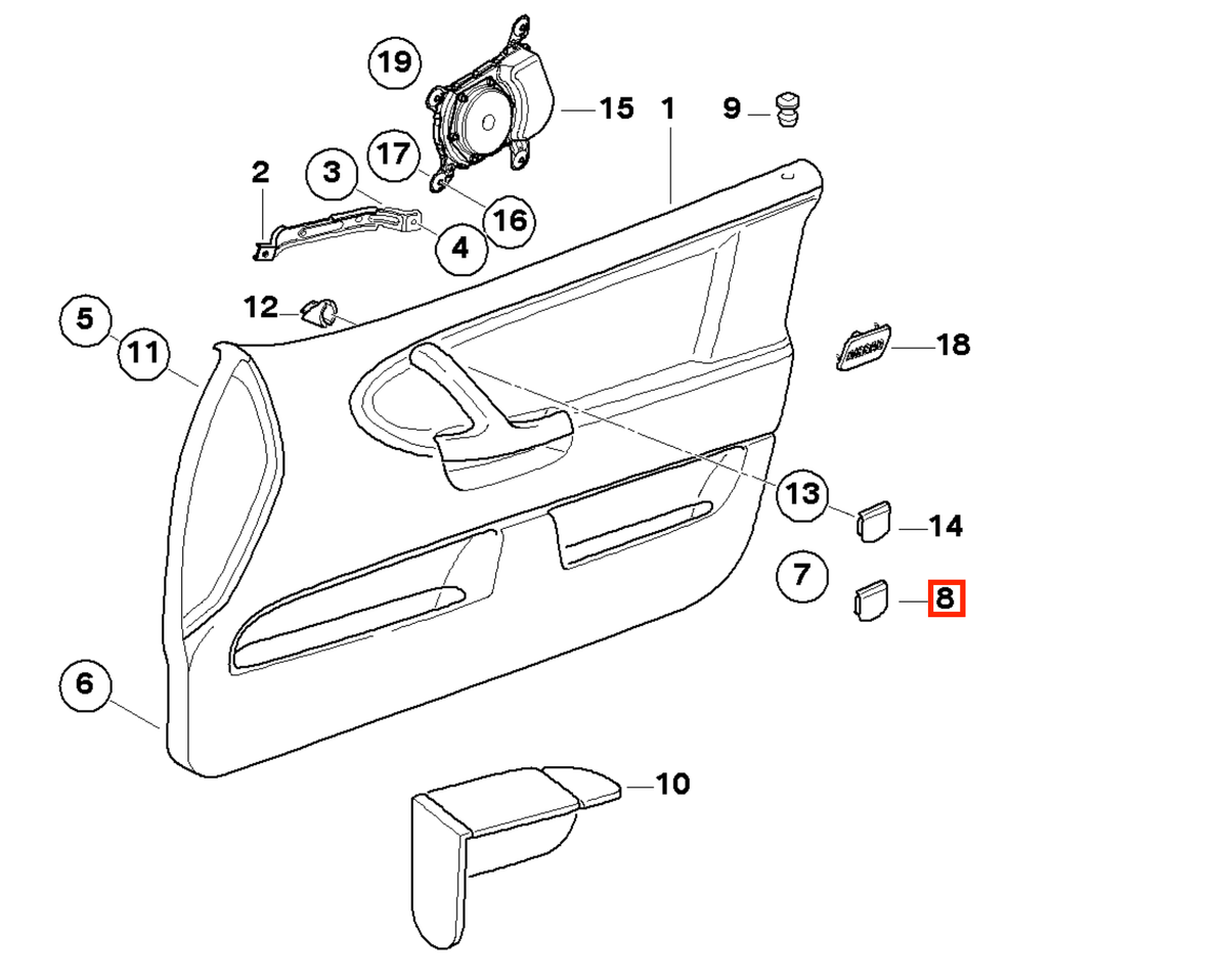 BMW Haken Gepäckraumabdeckung 2er-Satz E36 NEU – Ansicht 4