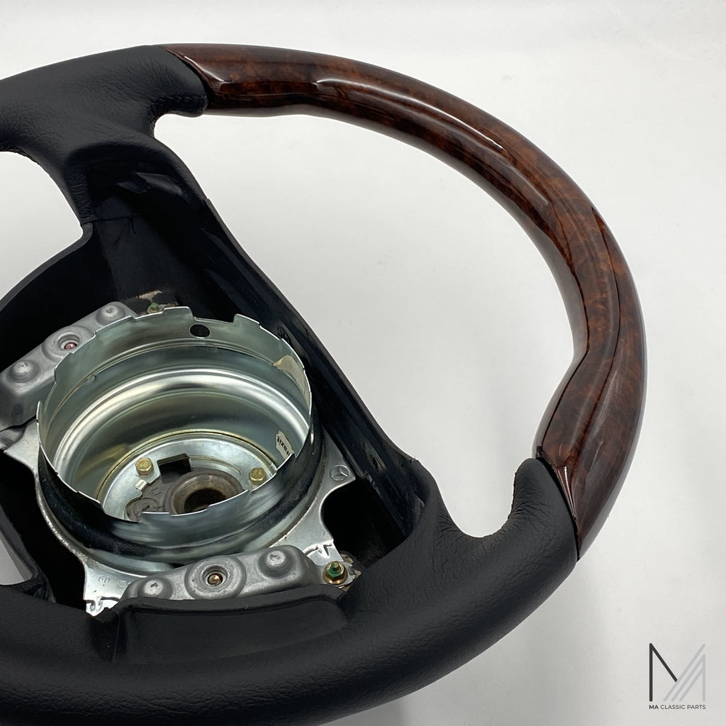 Mercedes Benz Lederlenkrad Wurzelholz ergonomisch R129 R170 W208 – Ansicht 4
