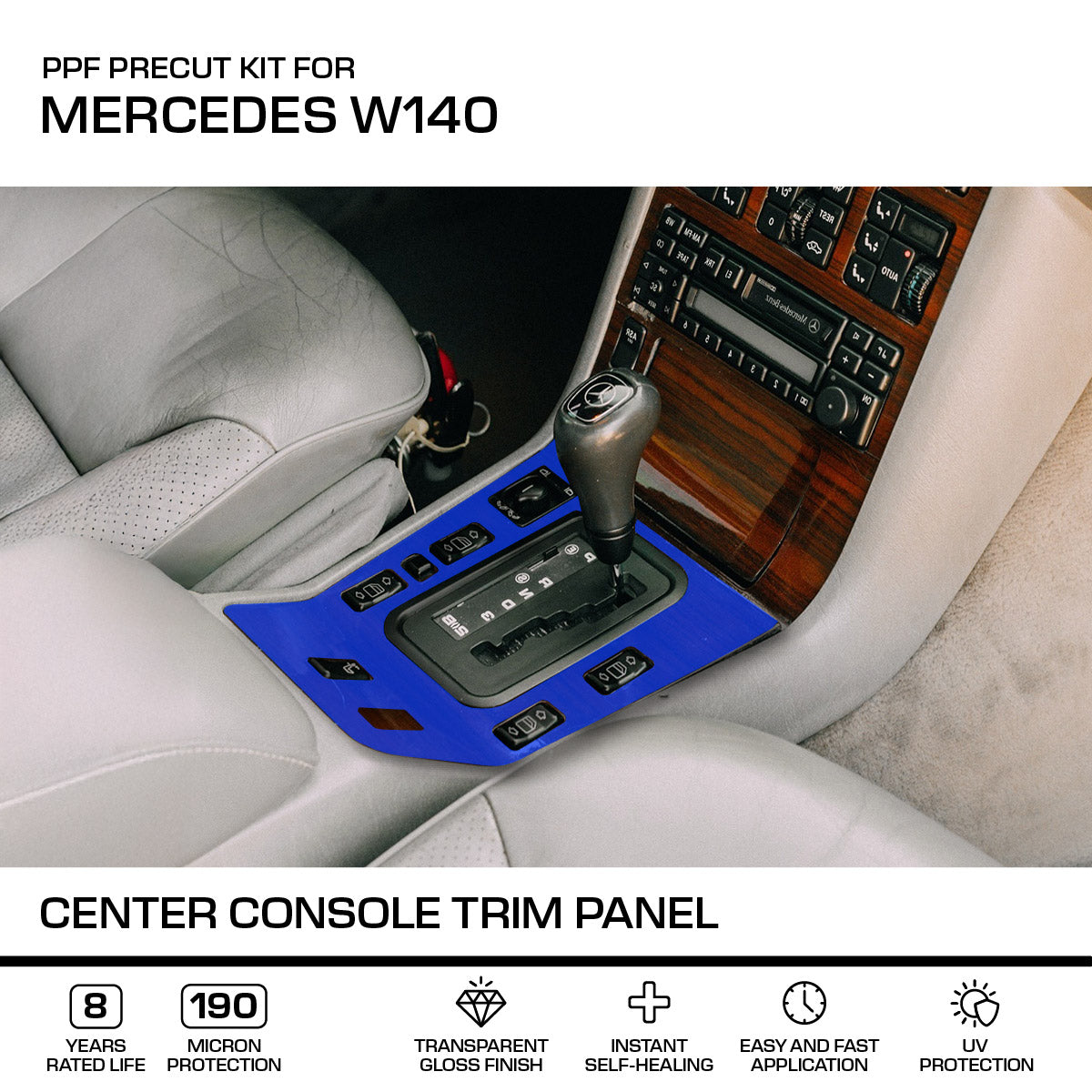 Mercedes-Benz Mittelkonsole Lackschutzfolie W140 NEU – A1406830000