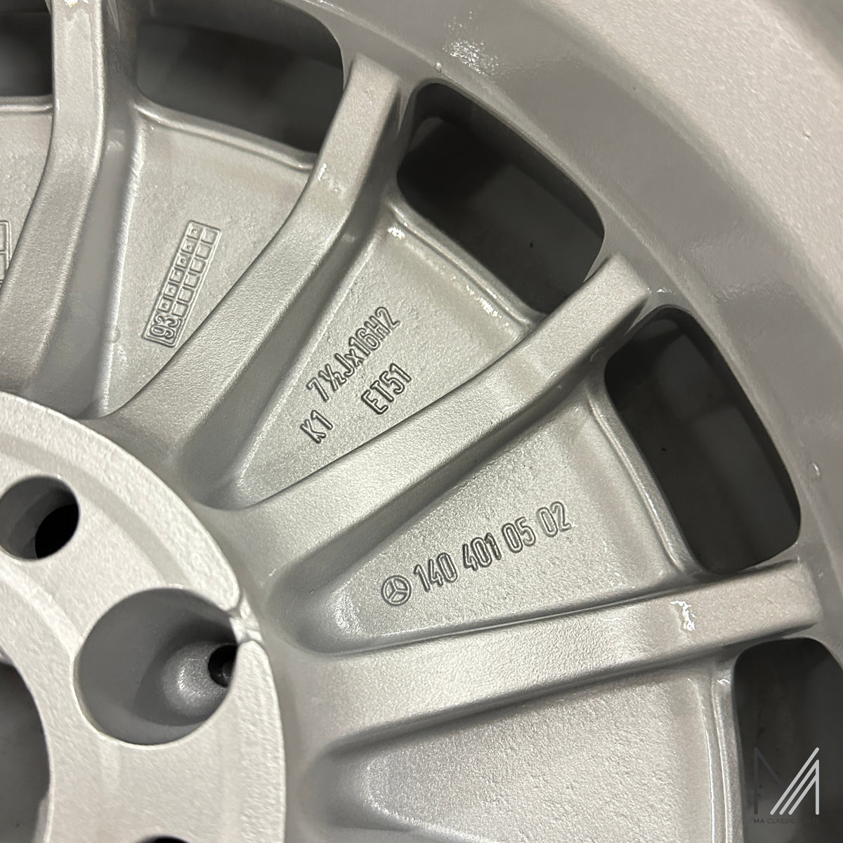Mercedes-Benz W140 Alufelgen Satz Gullideckel 7,5x16 ET51 A1404010502 – Ansicht 7