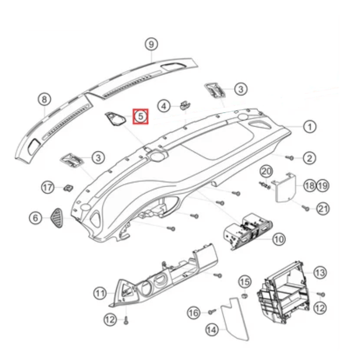 Porsche Lautsprechergitter Mitte 911 997 991 Boxster Cayman NEU – Ansicht 4