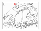 Mercedes W163 ML Dachreling Abdeckung vorne L/R Schwarz – A1638490103 – Ansicht 4