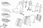 Mercedes-Benz Gurtführungshalter R107 W114 W115 W116 W123 W124 W126 – A1078680122 – Ansicht 4