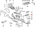 BMW E31 Mittel Konsole hinten Ablage Box Schwarz – Ansicht 4