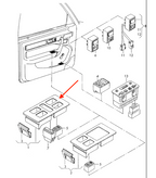 Audi 100/200 A6 100 Fenster Bedienung Verkleidung Abdeckung Schwarz – Ansicht 4