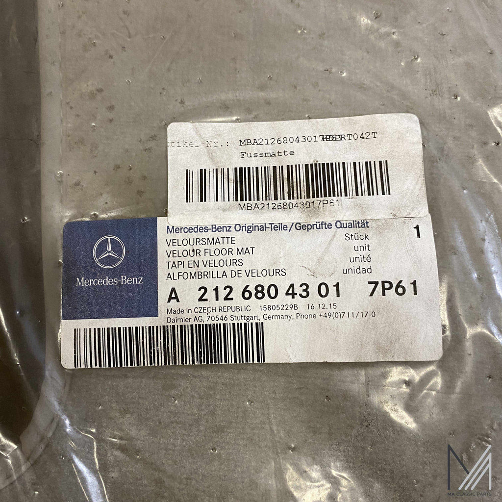 Mercedes-Benz W212 E-Klasse Veloursmatten NOS – A2126804301 – Ansicht 3
