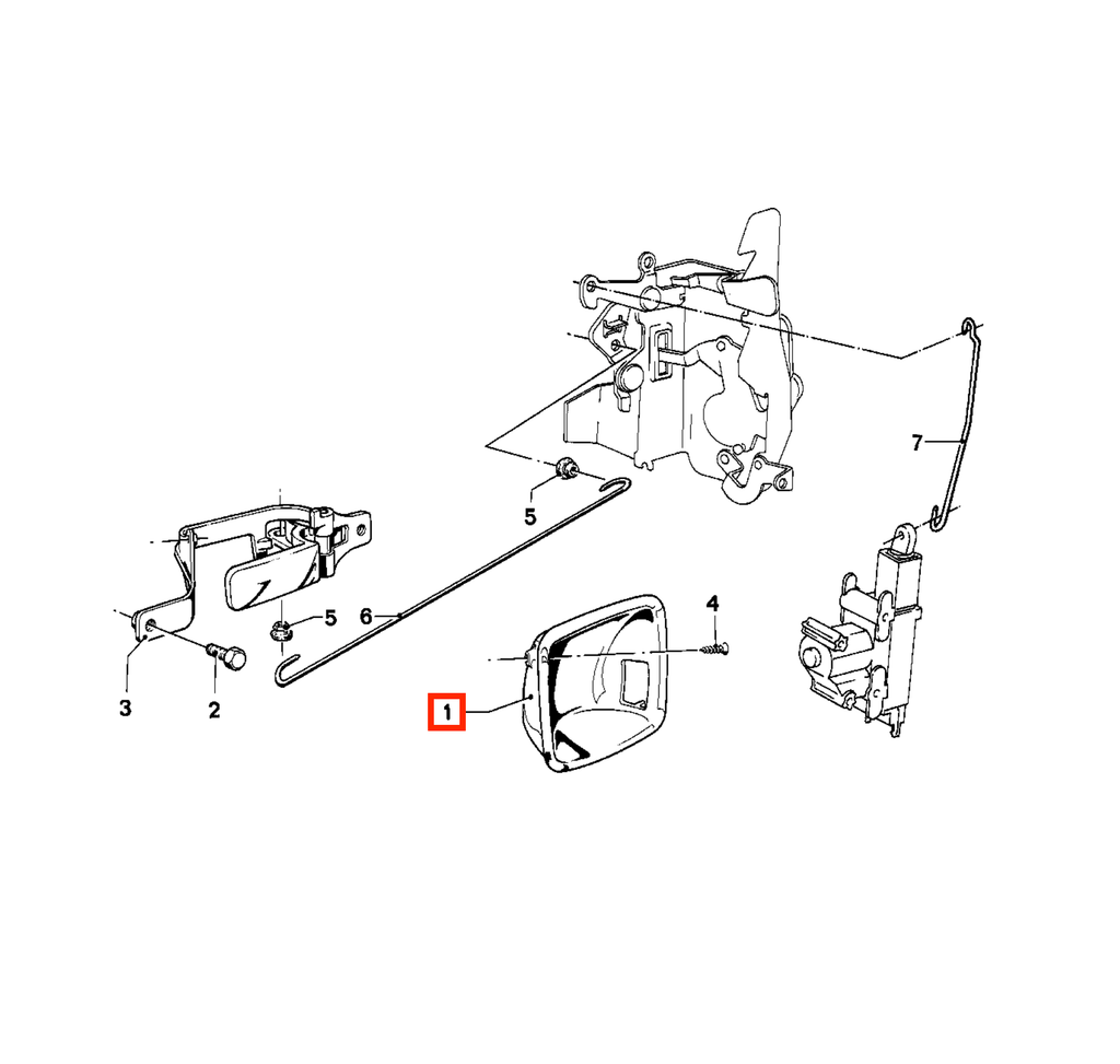 BMW Türinnengriff-Blende E23 NEU – Ansicht 4