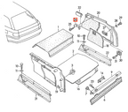 Audi 100/200 A6 100 Support Gepäck Fach Abdeckung Set von Schwarz und – Ansicht 4