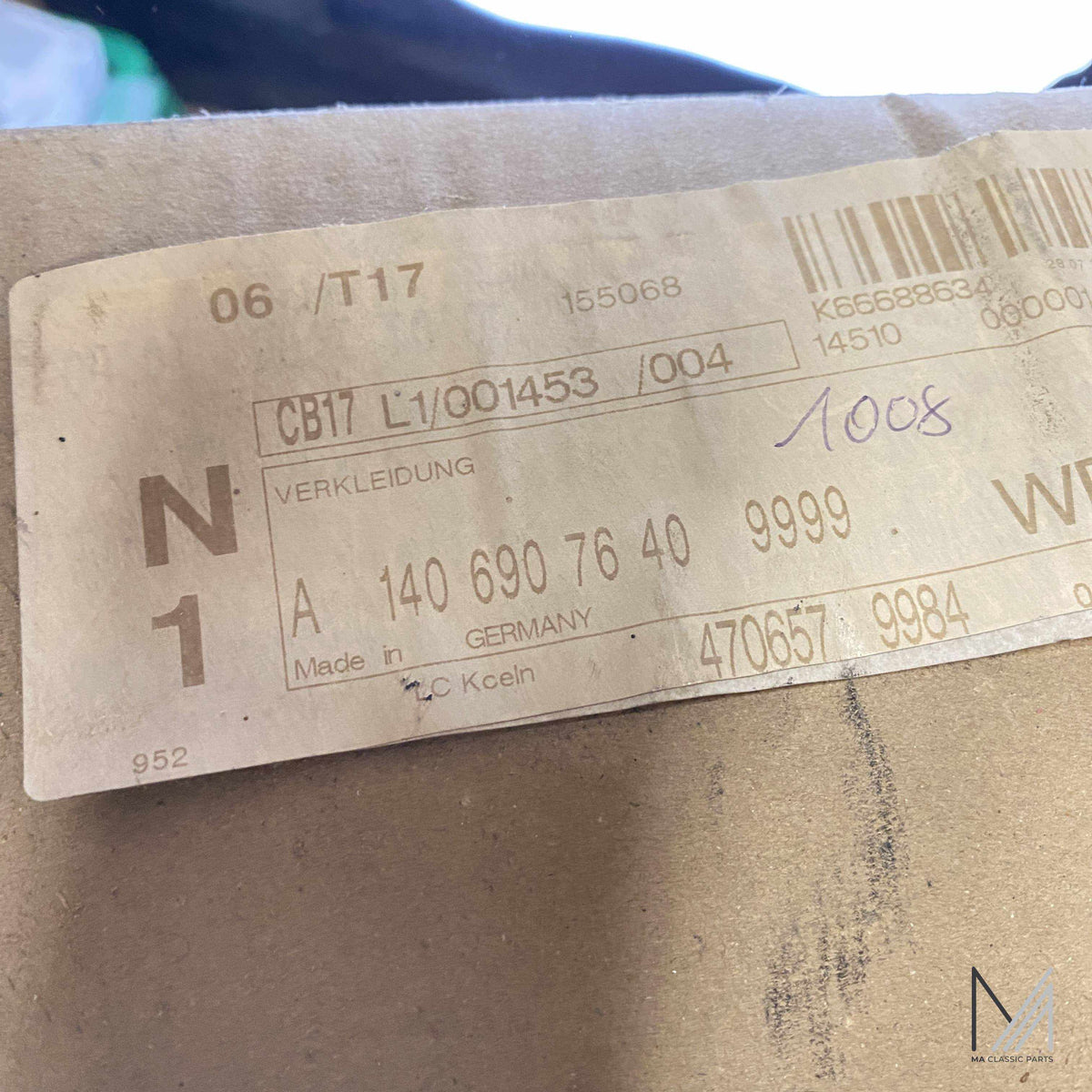 Mercedes-Benz W140 Beplankung Tür hinten recht NOS – A1406907640 – Ansicht 2