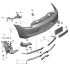 Porsche Abschleppösenabdeckung hinten 911 997 Boxster Cayman 987 Grundiert – Ansicht 4