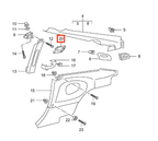 Porsche Kleiderhaken B-Säule Dach 911 996 Carrera NEU – Ansicht 5
