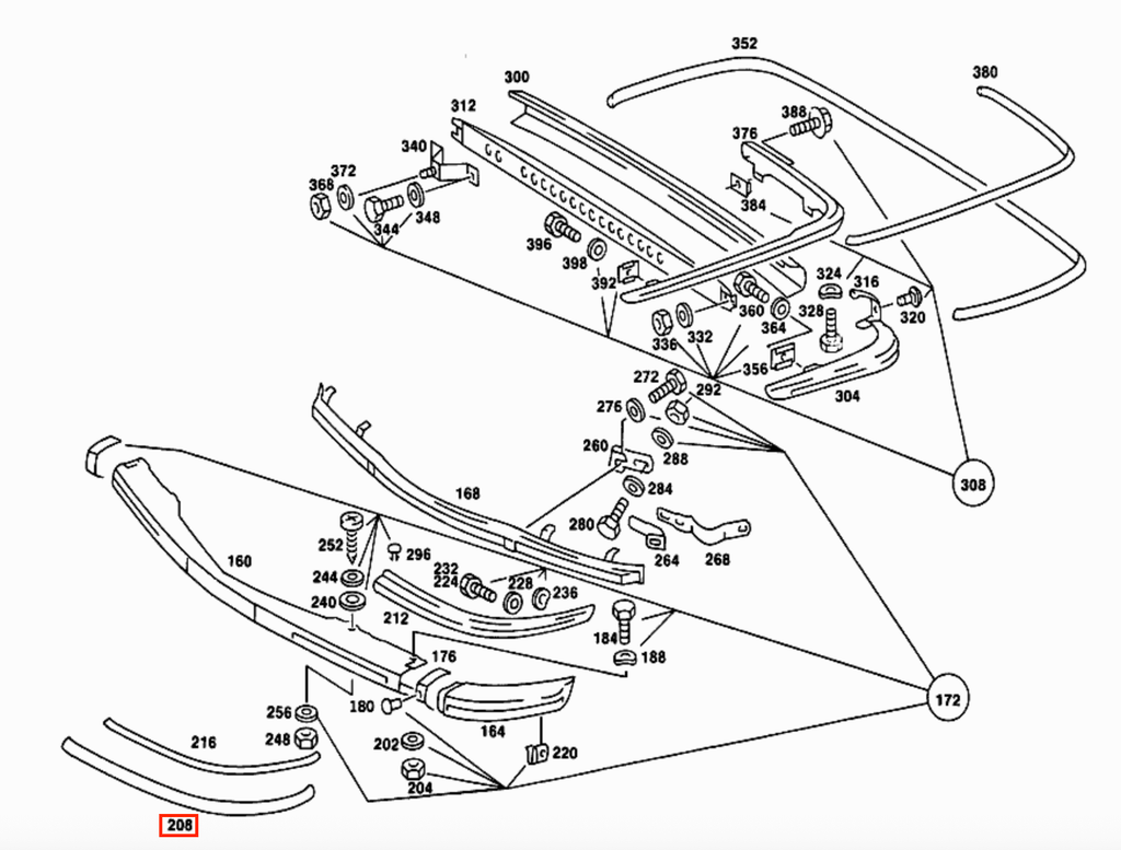 Mercedes-Benz Stoßstangen-Schutzleiste W116 – A1168850221 – Ansicht 4