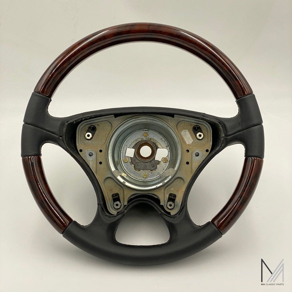 Mercedes Benz Lederlenkrad Wurzelholz 3-tlg. R129 W124 W208 W202 R170