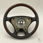 Mercedes Benz Lederlenkrad Wurzelholz 3-tlg. R129 W124 W208 W202 R170