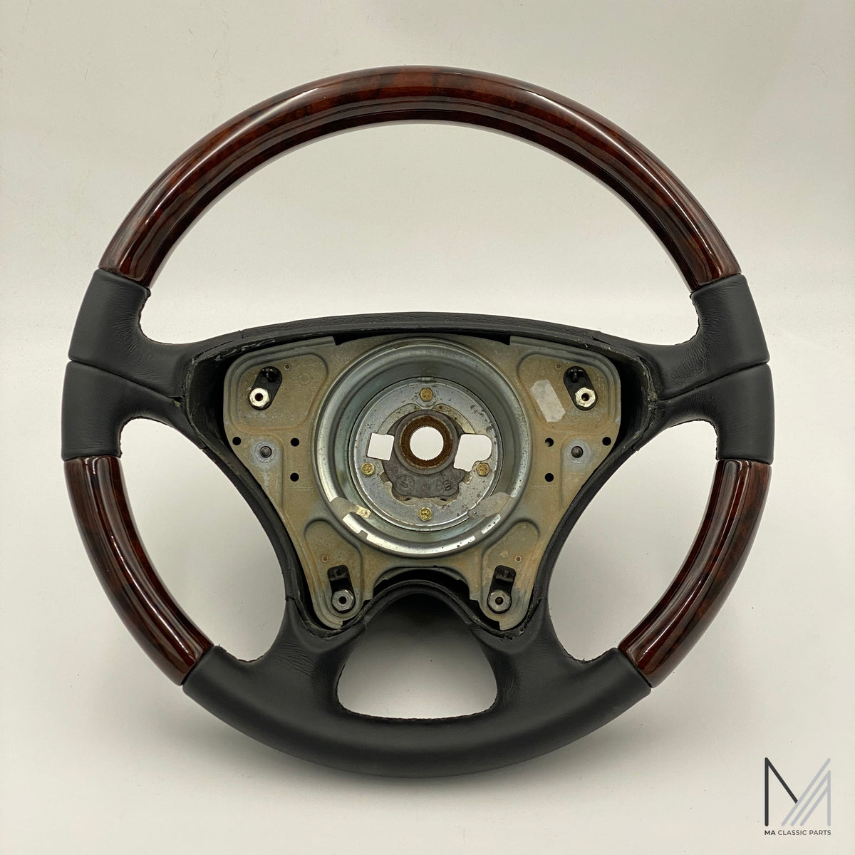 Mercedes Benz Lederlenkrad Wurzelholz 3-tlg. R129 W124 W208 W202 R170