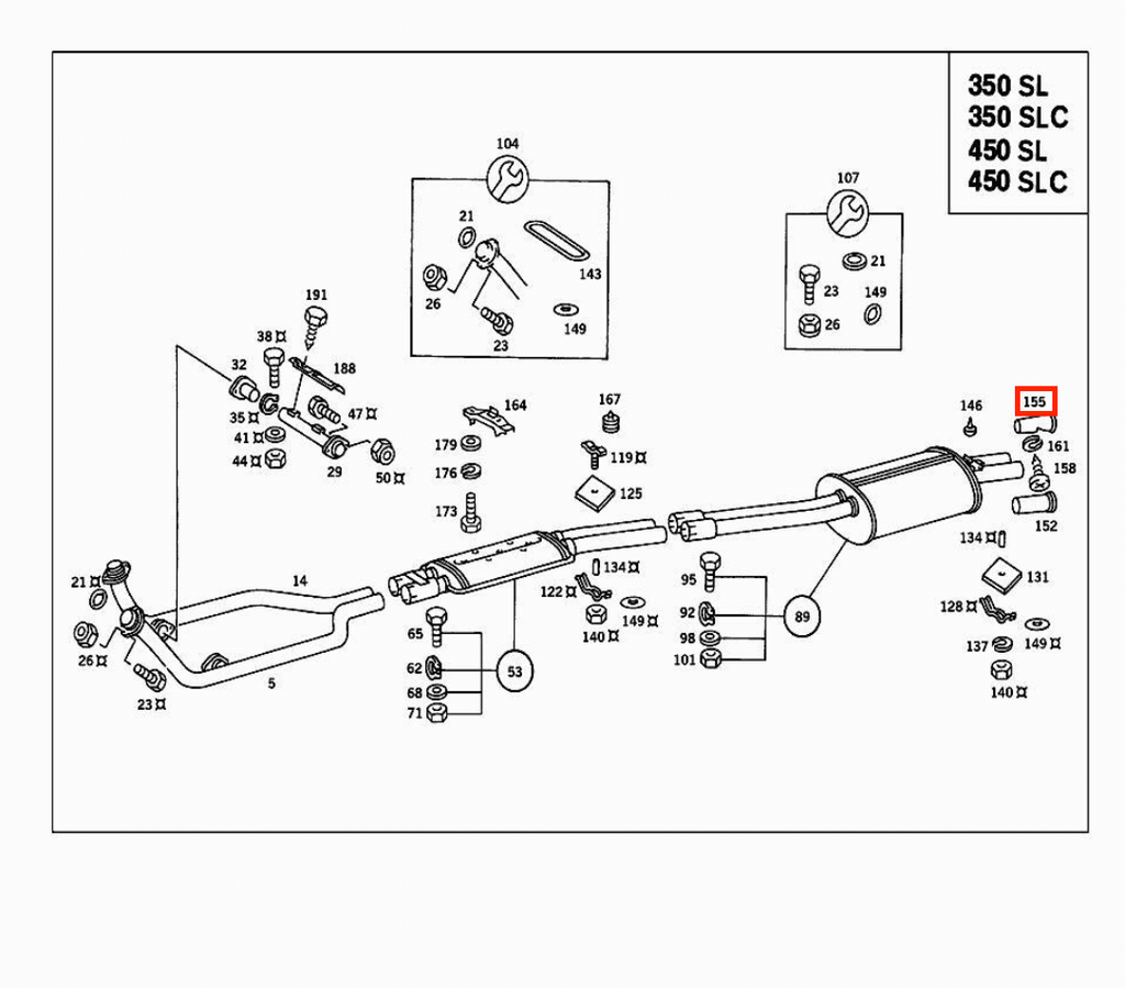 Mercedes-Benz Auspuffblende Chrom glänzend W116 NEU – A1164920514 – Ansicht 4