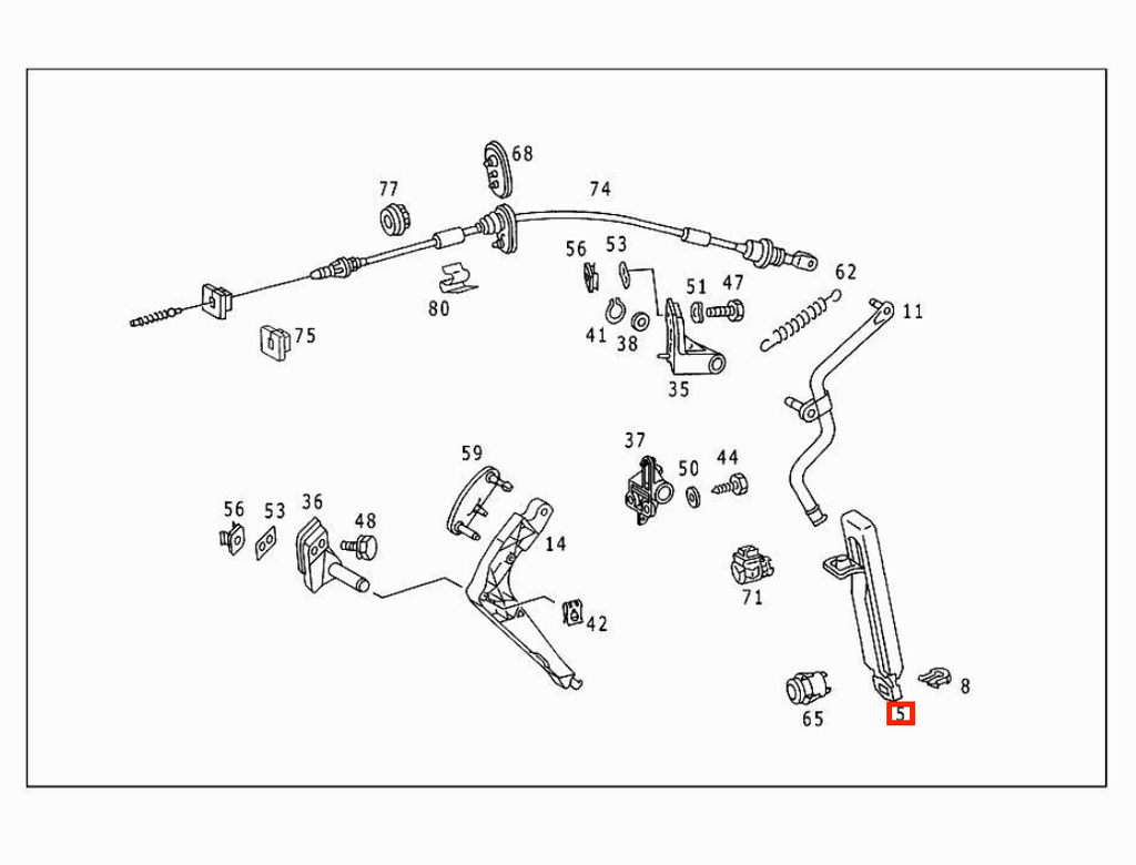 Mercedes-Benz Gaspedal W123 W201 W124 W463 – A1263000504 – Ansicht 5