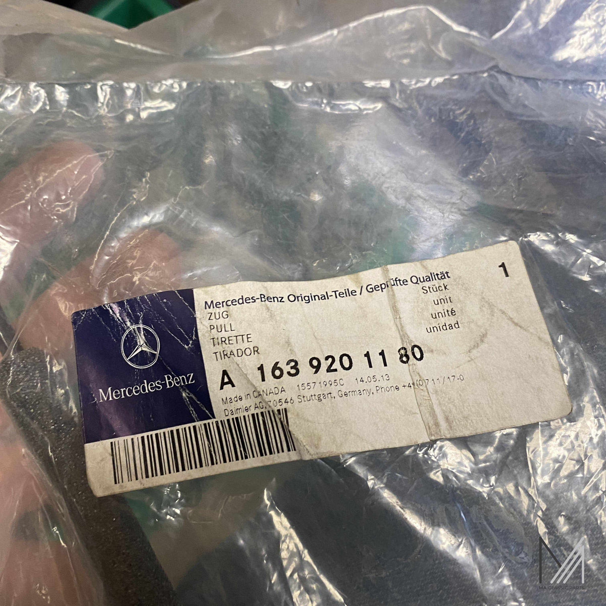 Mercedes-Benz W163 Seilzug Sitzregulierung NOS – A1639201180 – Ansicht 2