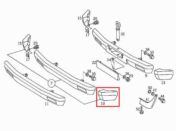 Mercedes-Benz Benz G-Klasse Frontstoßstange Kappe oder Schwarz W463 Grundiert – A4638850433 – Ansicht 7