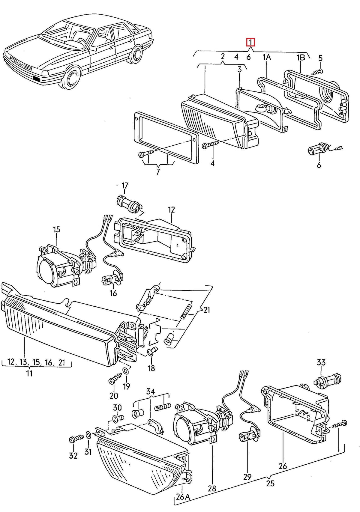 Audi Luftführung Halogenscheinwerfer 90 B3 Coupe S2 NEU – Ansicht 4