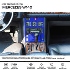 Mercedes-Benz Mittelkonsolenblende mit Aschenbecher Schutzfolie PPF W140 NEU – A1406802636
