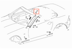 Mercedes-Benz R170 R230 Dach Träger Halterung Abdeckung Kappe Zierleiste Set – A1706980930 – Ansicht 3