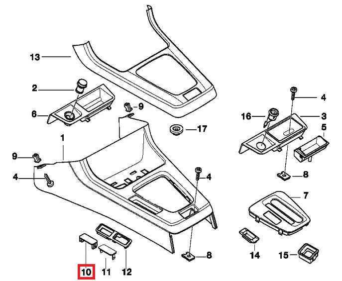 BMW Compact Blindabdeckung Schalterblende E36 NEU – Ansicht 4